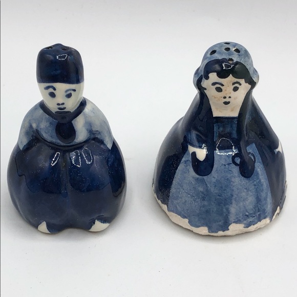Vintage Delfts Holland Porcelain Salt & Pepper Shakers